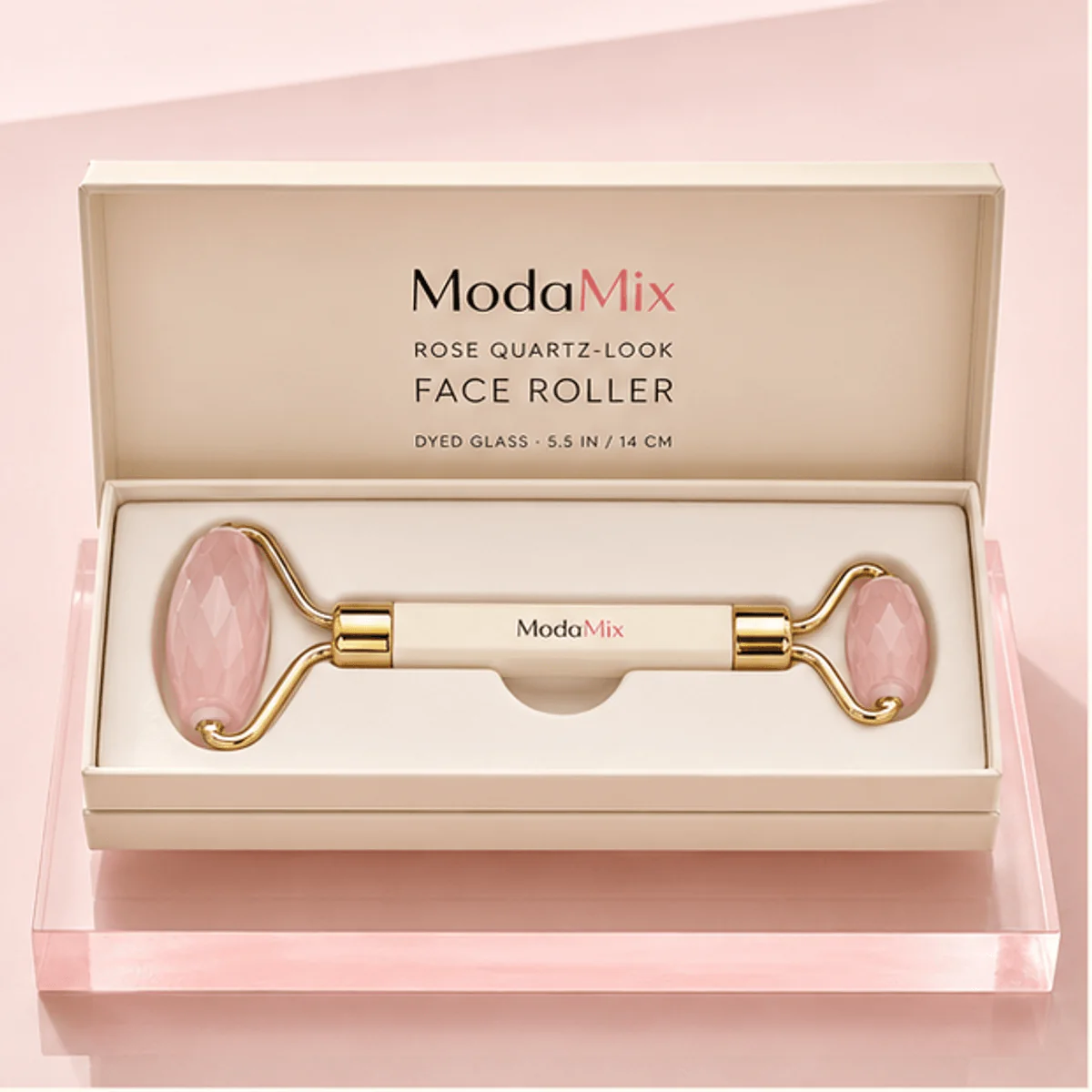 Rose Quartz-Look Face Roller