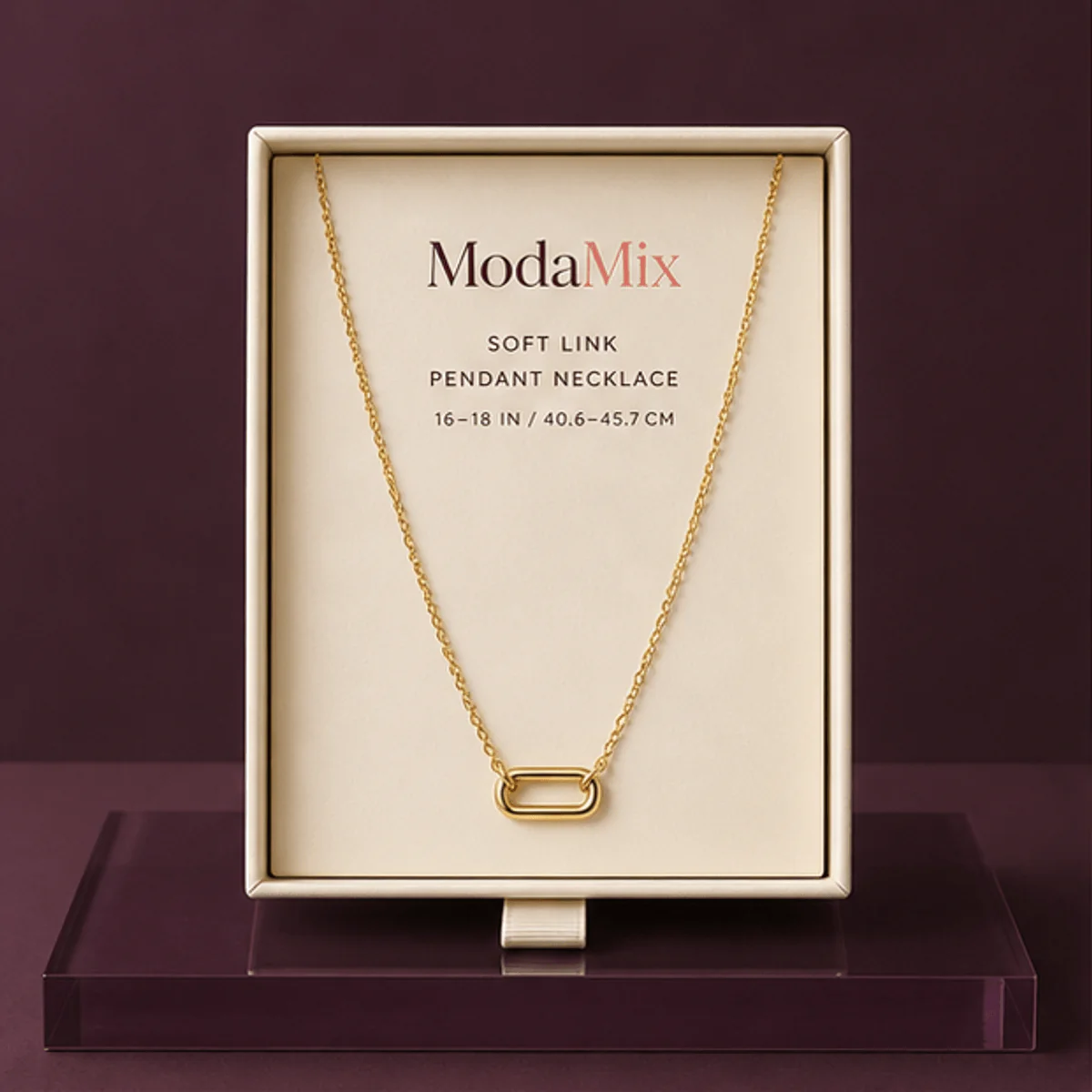 Soft Link Pendant Necklace